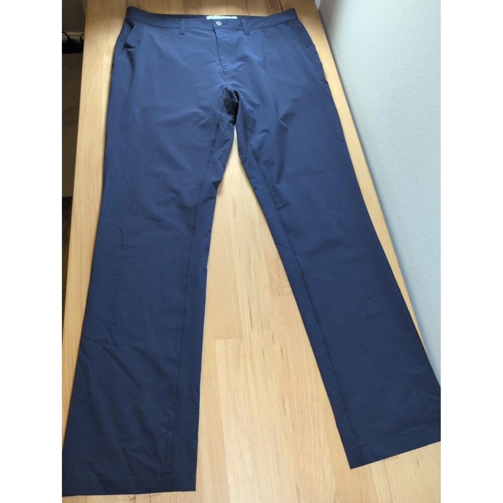 Criquet Mens Anytime Pants Navy Blue Size 35x32 Chino Golf Stretch Performance